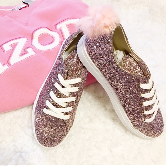 Women pink glitter bunny sneakers - Picture 5 of 9